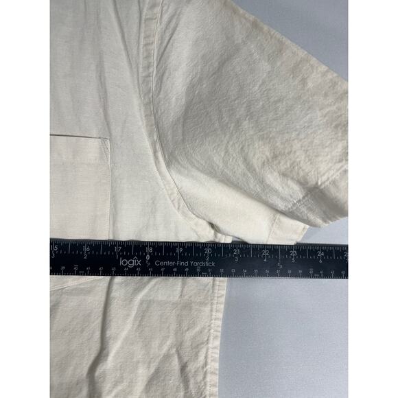 NWT Banana Republic Linen Beige Shirt Slim Fit S/S Casual Preppy Shirt Size: M - Picture 4 of 7